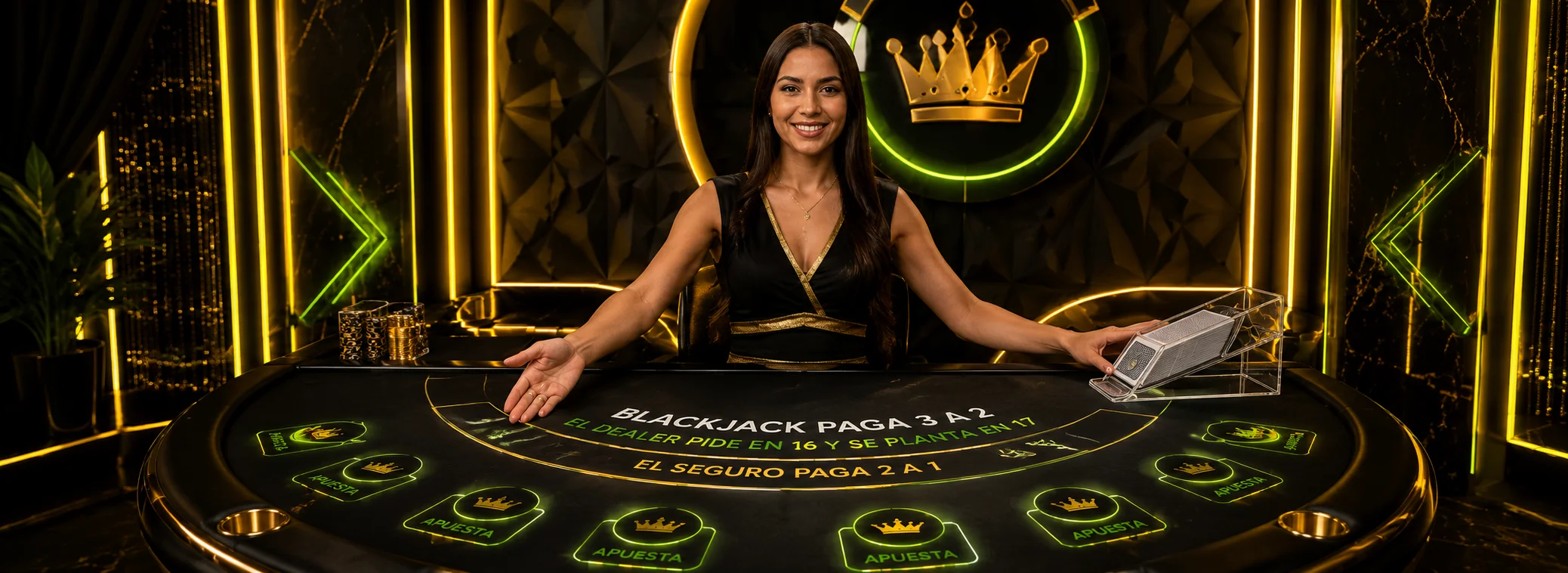 Mesas en vivo de Maza Clan Casino con crupieres en español: ruleta, blackjack y baccarat